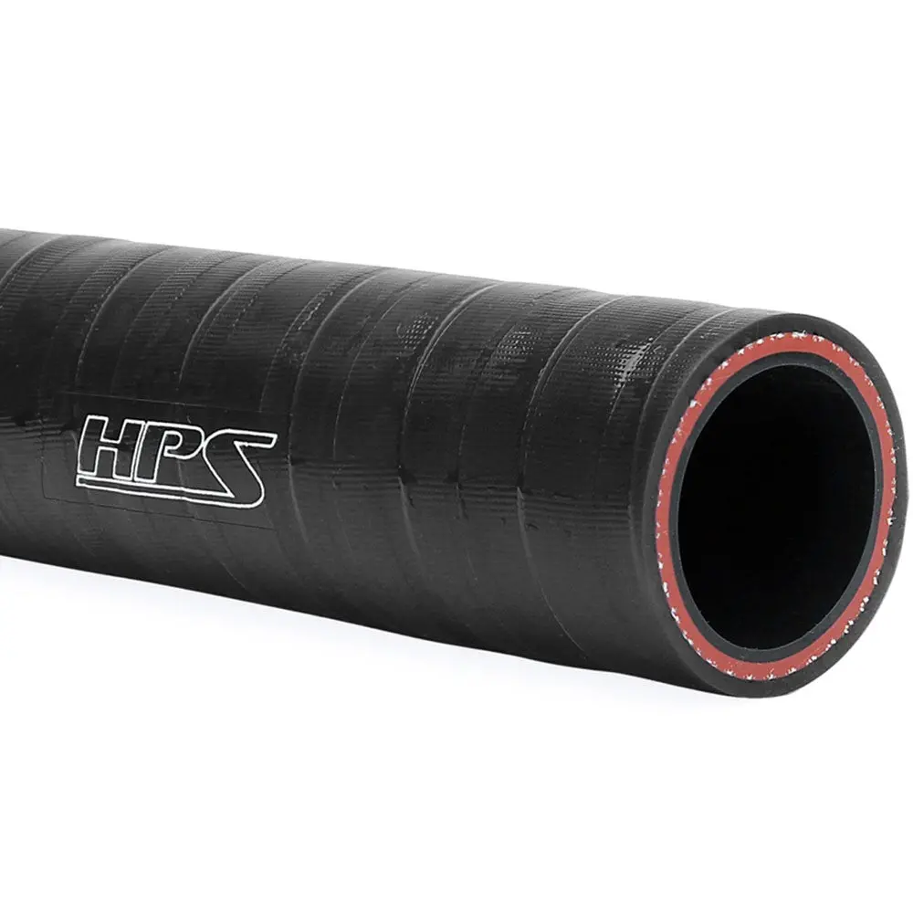 Hps 7/8" (22Mm) Fkm Lined Oil Resistant Hose Fkm-2F-087-Blk (2 Feet Length Black 1-Ply Reinforced Polyester Silicone) 2