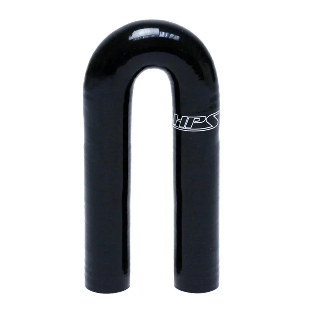 Hps 1-1/2" (38Mm) Id 180 Degree Elbow Hose Coupler 4-Ply High Temp Silicone Black 4-1/2" Leg Length 1