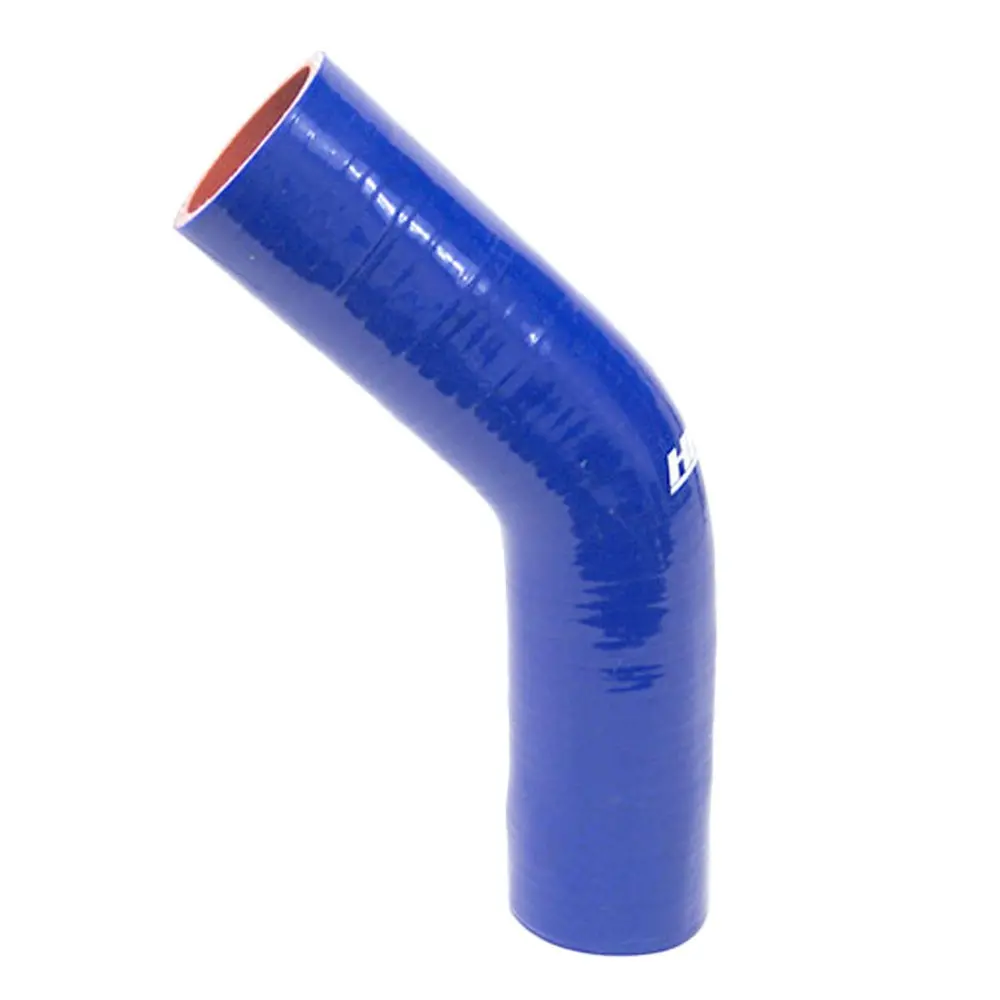 Hps 1" (25Mm) Id 45 Degree Elbow Hose Coupler 4-Ply High Temp Silicone Blue 5" Leg Length 1
