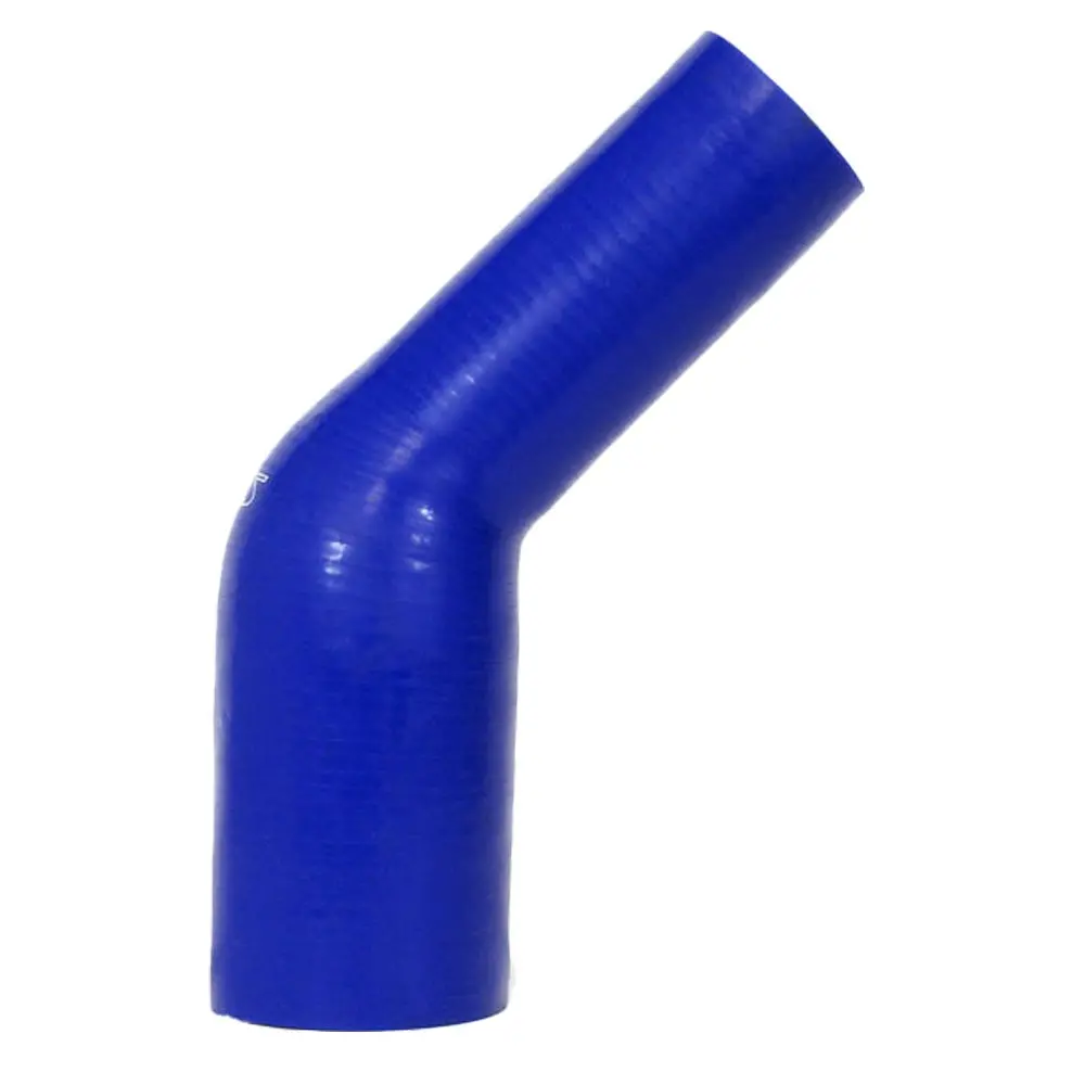 Hps 1-1/4" - 1-1/2" (32Mm - 38Mm) Id 45 Degree Elbow Hose Reducer 4-Ply High Temp Silicone Blue 5" Leg Length 1