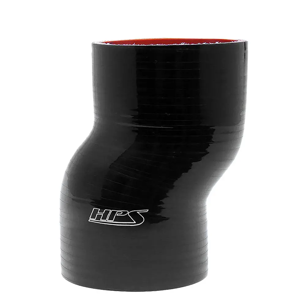 Hps 3.25" (83Mm) Id 1/2" Offset Straight Coupler Hose 4-Ply High Temp Silicone Black 6" Length 1