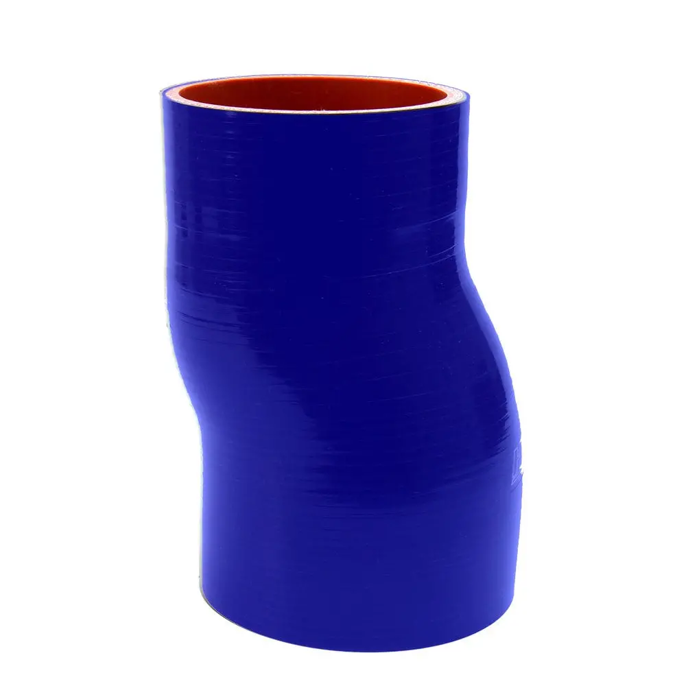 Hps 2-1/2" (63Mm) Id 1/2" Offset Straight Coupler Hose 4-Ply High Temp Silicone Blue 6" Length 1