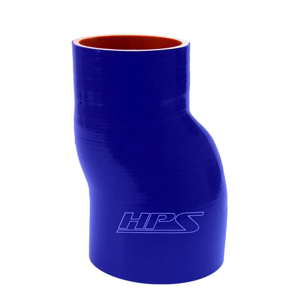 Hps 2" - 2-1/2" (51Mm - 63Mm) Id 1/2" Offset Reducer Coupler Hose 4-Ply High Temp Silicone Blue 6" Length 1