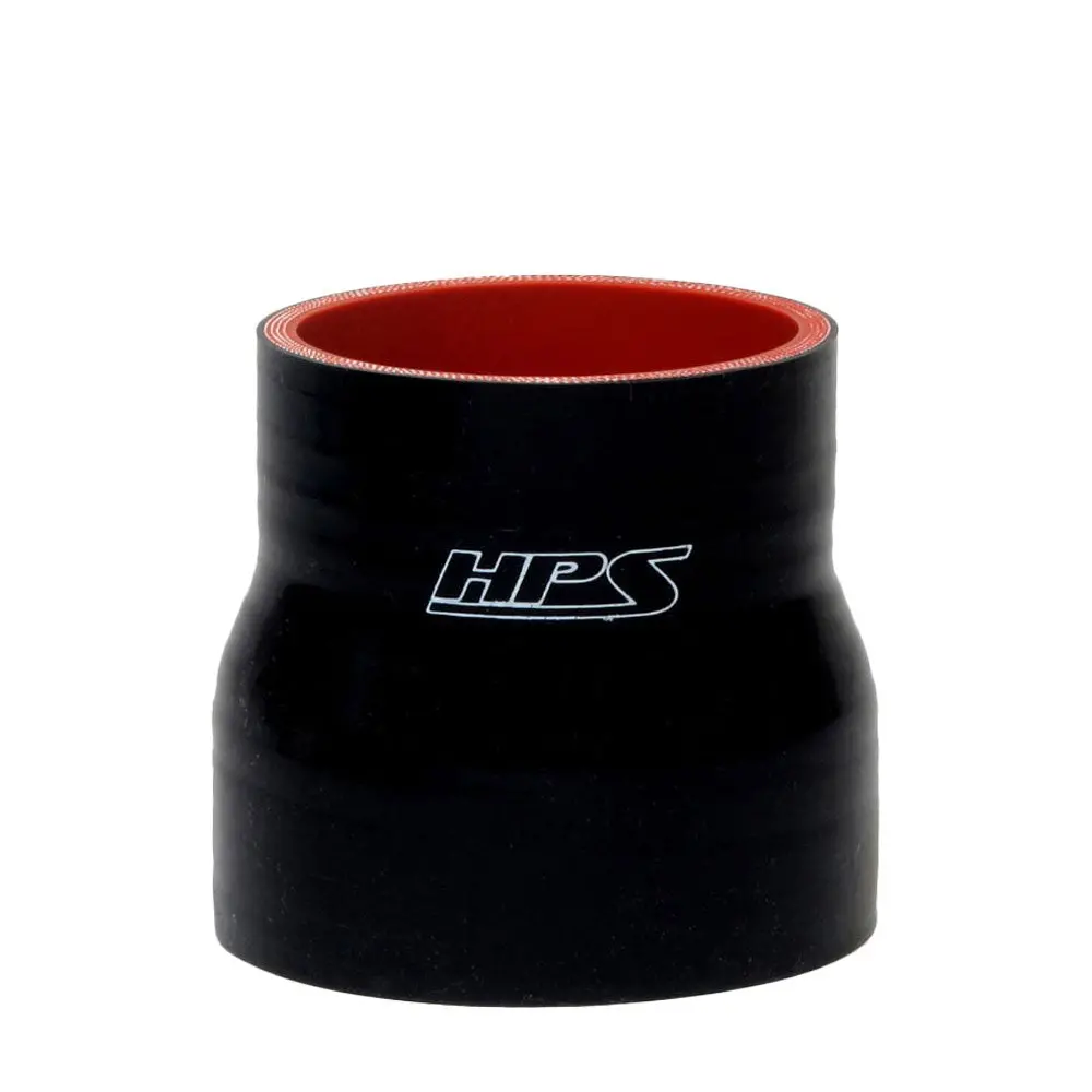 Hps 1-1/2" - 1-5/8" (38Mm - 41Mm) Id Straight Reducer Coupler Hose 4-Ply High Temp Silicone Black 3" Length 1