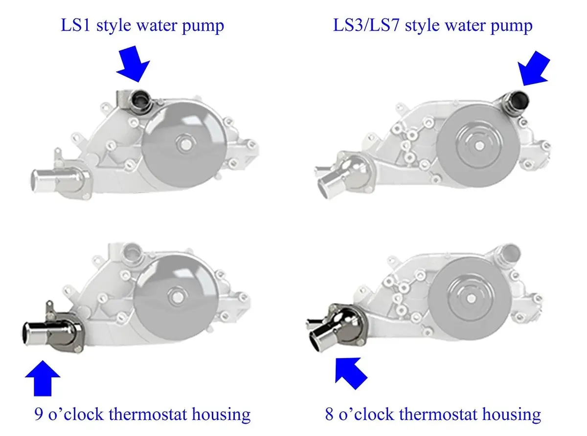 Hps Black Silicone Radiator Hose Kit For Nissan 240Sx Ls Swap (Ka24de Radiator, 9 O'clock Thermo, Ls3/Ls7 Water Pump) 2