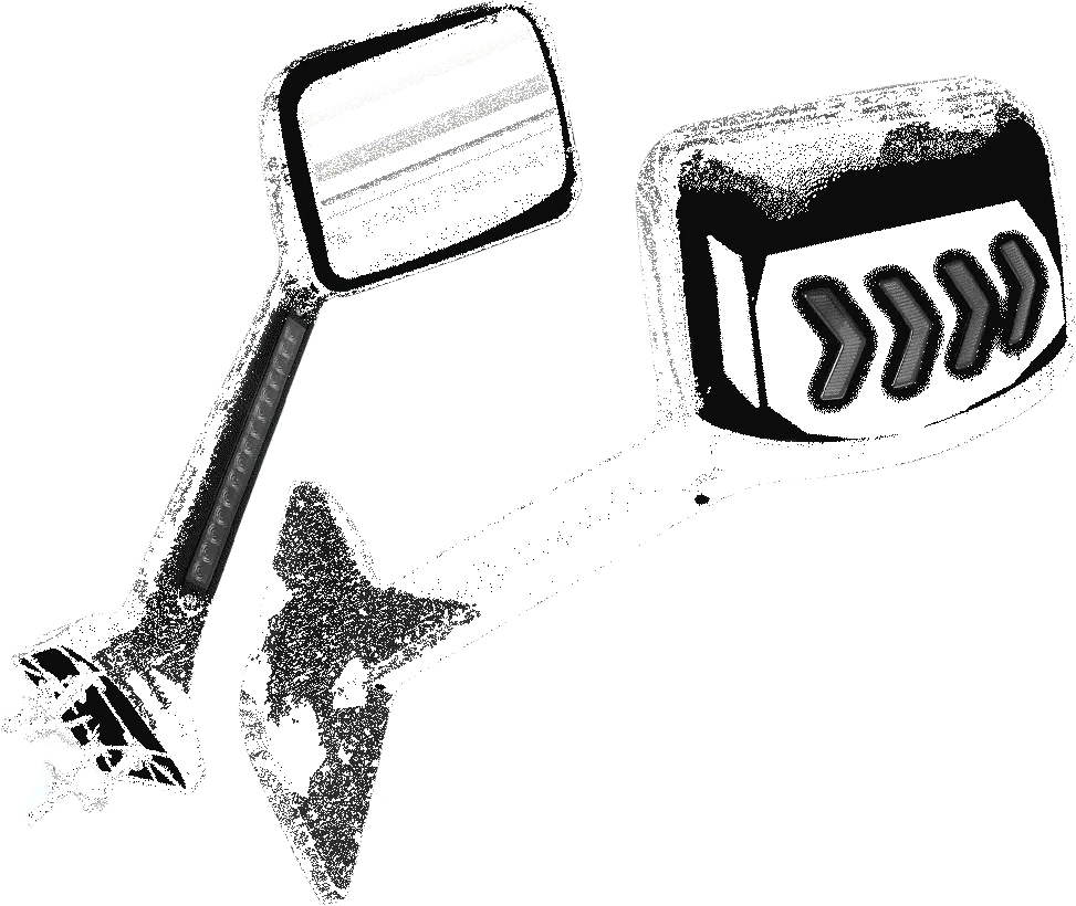 Black [12V Sequential Chasing 4-Arrow Led Turn Signals] Side View Mirror For 18+ International Harvester Hv Lt Mv Rh 1