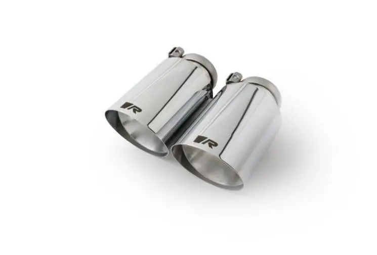 Remus  Tail Pipe Set 2 Tail Pipes Ø 102 Mm Angled, Straight Cut, Chromed, With Adjustable Spherical Clamp Connection 1