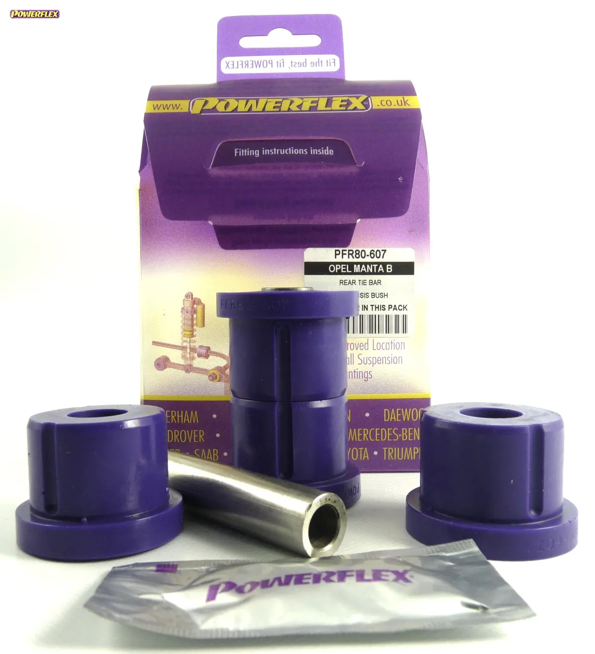 Powerflex Pfr80-607 Rear Tie Bar To Chassis Bush 1