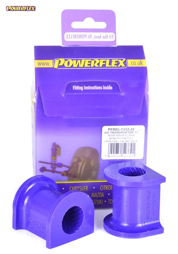 Powerflex Pfr85-1312-24 Rear Anti Roll Bar Bush To Chassis 24Mm 24Mm 1