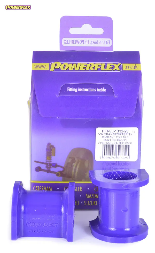 Powerflex Pfr85-1312-28 Rear Anti Roll Bar Bush To Chassis 28Mm 28Mm 1