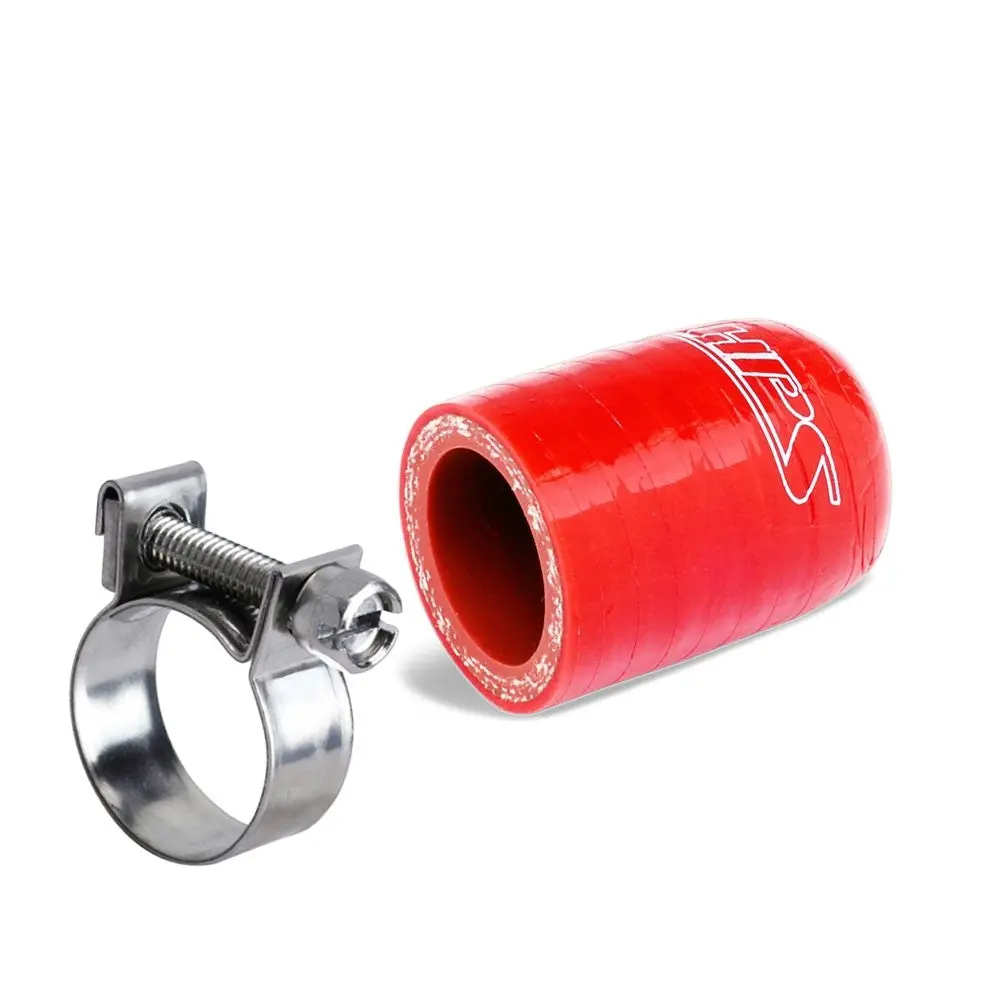 Hps 1/4" Red Reinforced Coolant Cap W/Clamp Fix Leak/Valve Ports/Vacuum Port 1