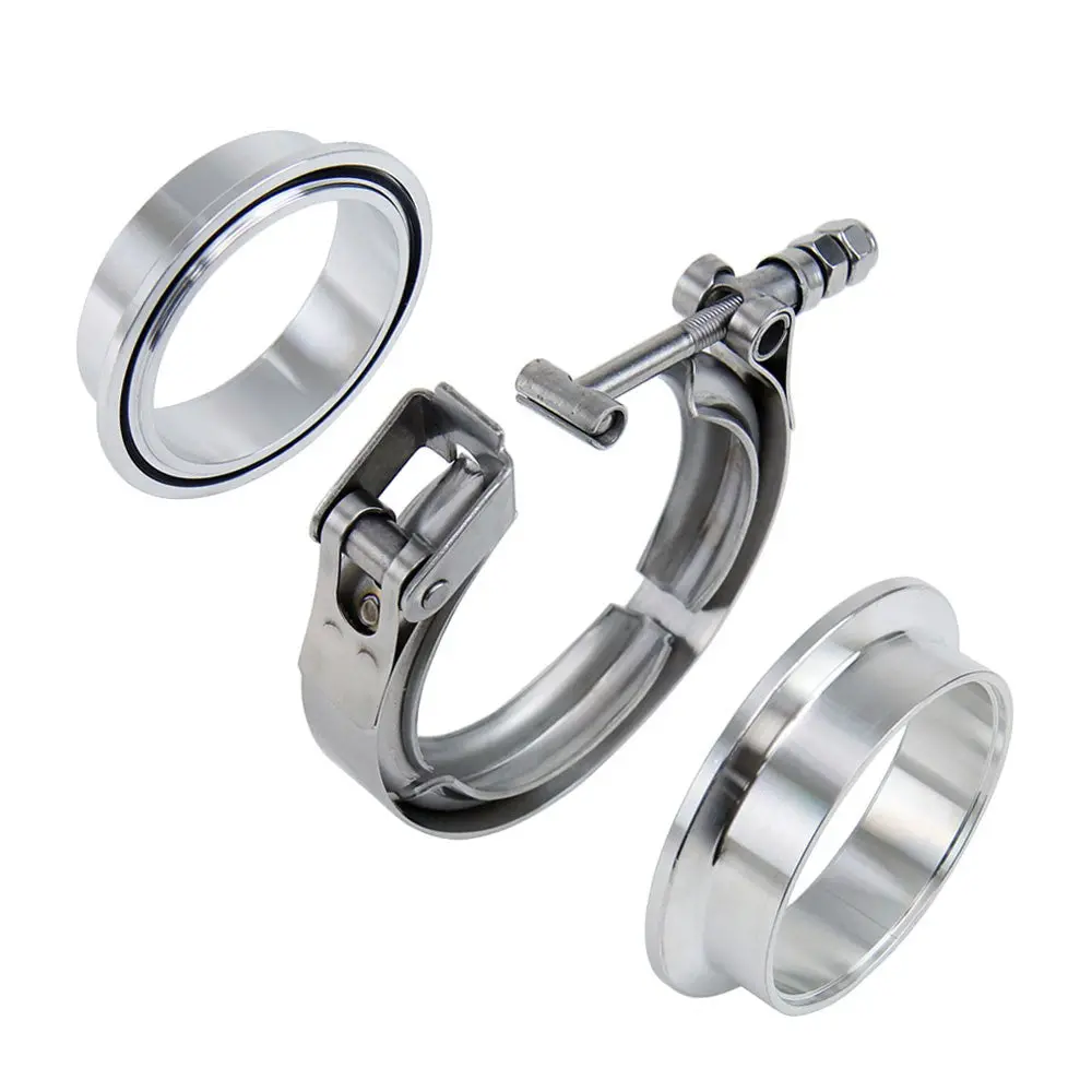 Hps Stainless Steel Quick Release V-Band Clamp W/Aluminum Flange & Nbr O-Ring, 5" (127Mm) 1