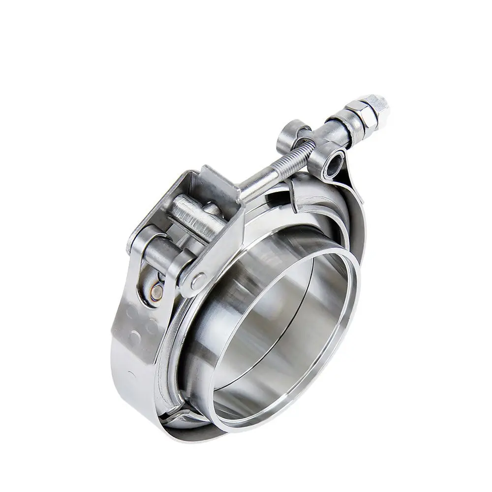 Hps Stainless Steel Quick Release V-Band Coupling Clamp & Flanges, 6" (152Mm) 1