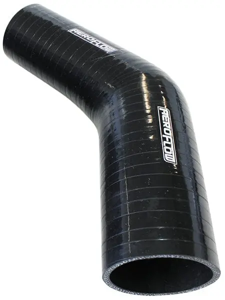 Gloss Black 45° Silicone Hose Reducer: 1.5" To 1.25" (38Mm To 32Mm) 1