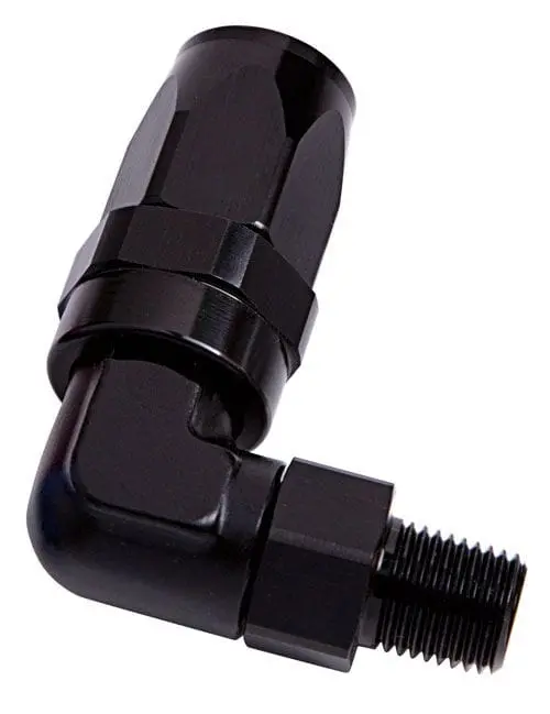 Af829-10-08Blk 1/2" Npt To -10An 90° Swivel Hose End – Black Anodized 1