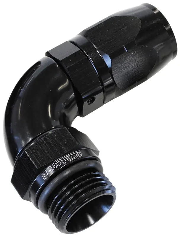 90-Degree Swivel Hose End – -8 Orb Male To -10 An, Black Anodized (Af549-10-08Blk) 1