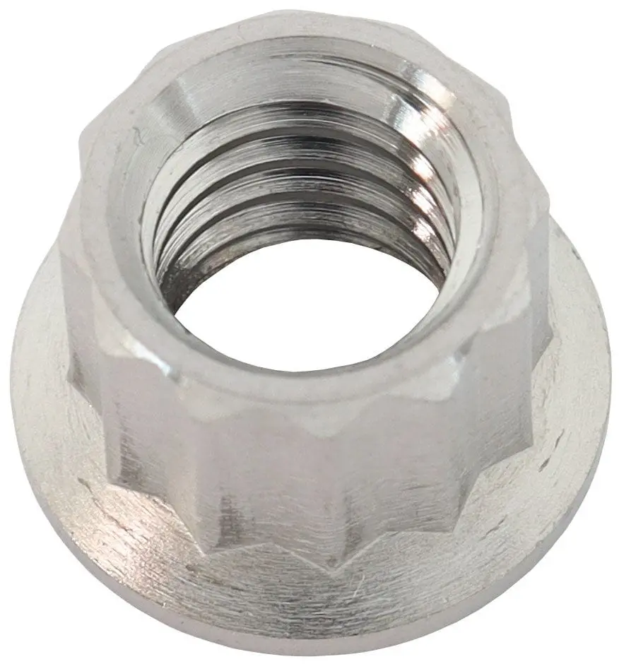 5/16" Titanium 12-Point Lock Nut – Lightweight & Corrosion-Resistant Fastener 1