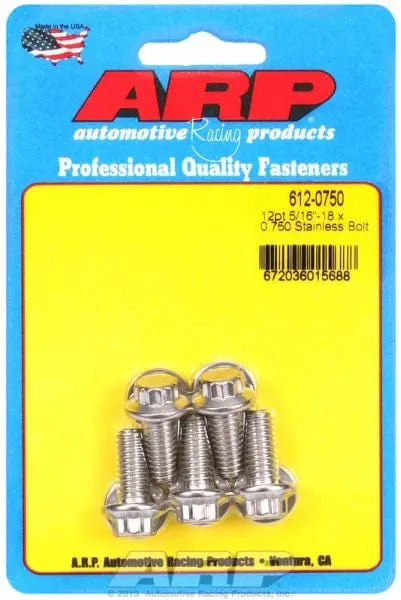 Stainless Steel 12-Point Bolt Kit – 5-Piece Assembly Set Ar612-0750 1