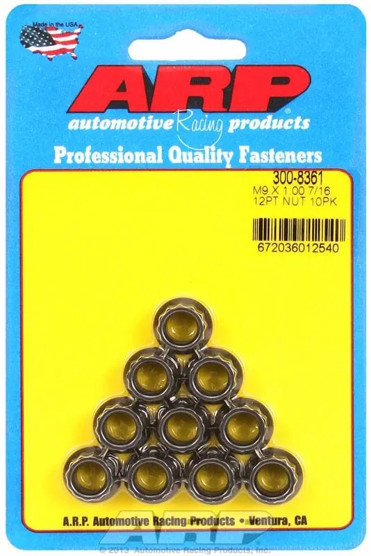 Arp Ar300-8361 12-Point Chrome Moly Nut – Black Oxide Coated 1