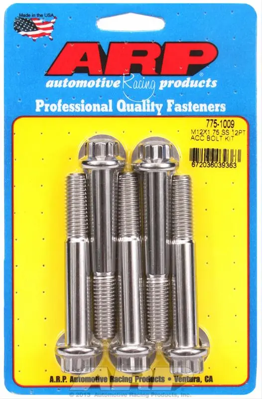 Arp Stainless Steel Socket Head Cap Screws – Grade 8740 Alloy, 775-1009 1