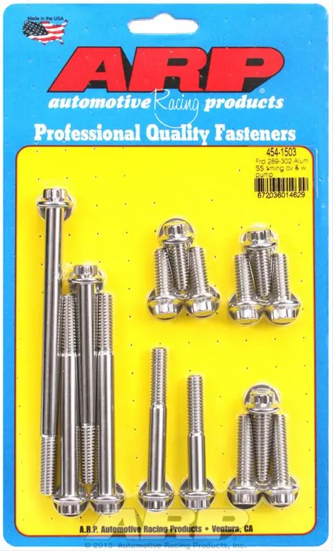 Arp 454-1503 Timing Cover Bolt Kit – Chromoly Steel, Black Oxide Finish 1