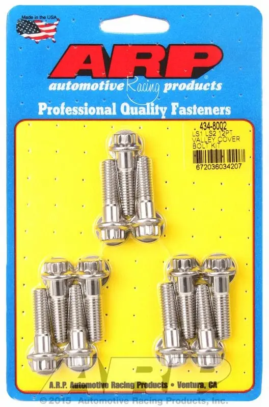 Arp Ar434-8002 12-Point Stainless Intake Valley Cover Bolt Kit 1