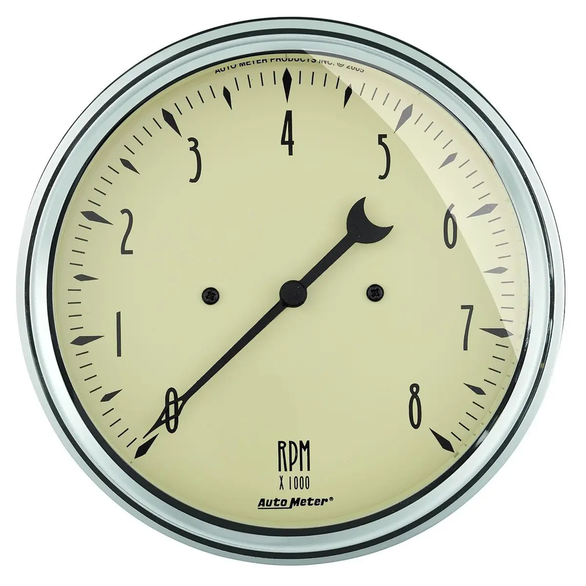 Autometer Antique-Style Tachometer – Beige Face, 0–8000 Rpm (1899) 1