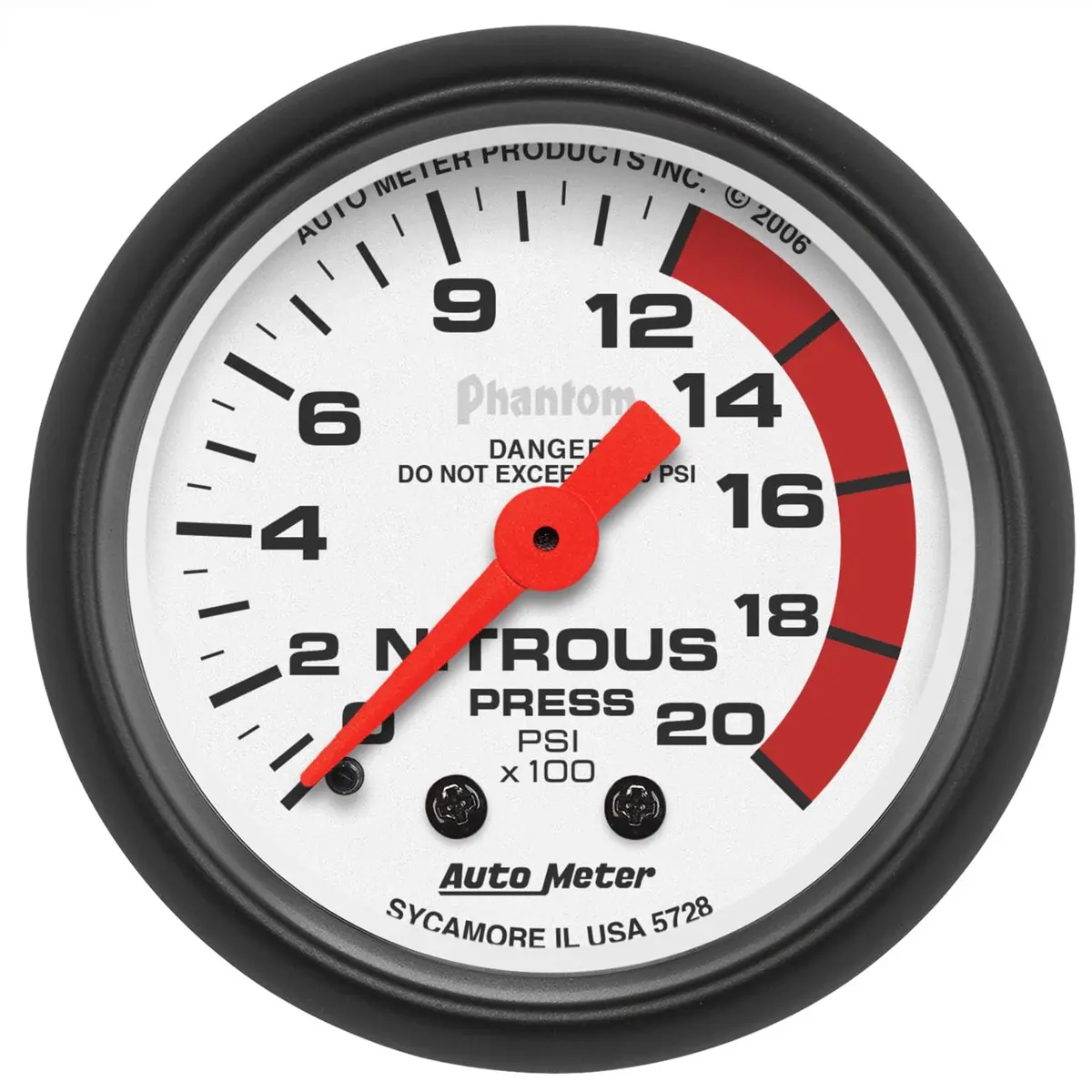 Autometer Phantom Series Analog Gauge – 5728 Mechanical Oil Pressure 1