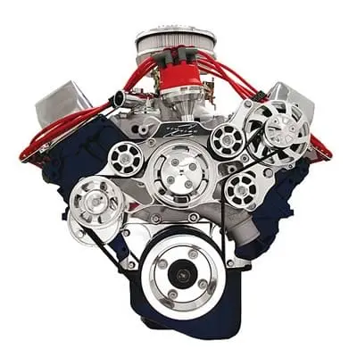 Billet Specialties Tru Trac Serpentine Drive System – A/C-Free Configuration (Model 14625) 1