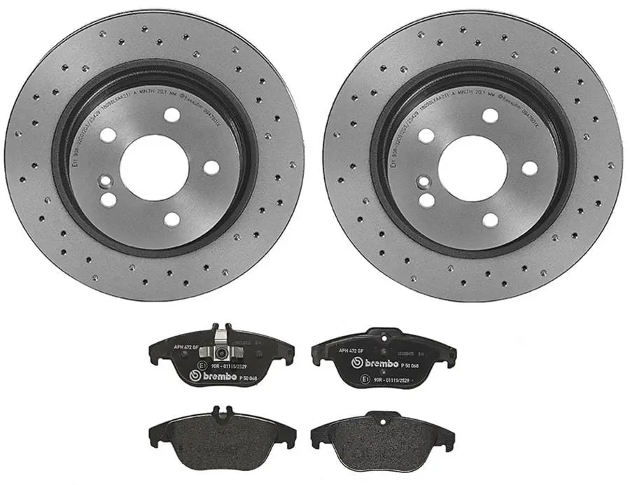 Brembo Ktx4048 Premium Disc Brake Pad And Rotor Assembly 1