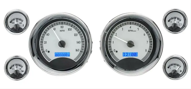 Dakota Digital Vhx-1024-S-B Universal 5-Inch Analog Gauge Kit 1