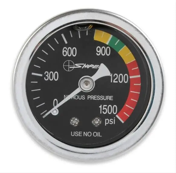 Nos Sniper Nitrous Pressure Gauge – Analog Dial, 0–30 Psi 15933Nos 1
