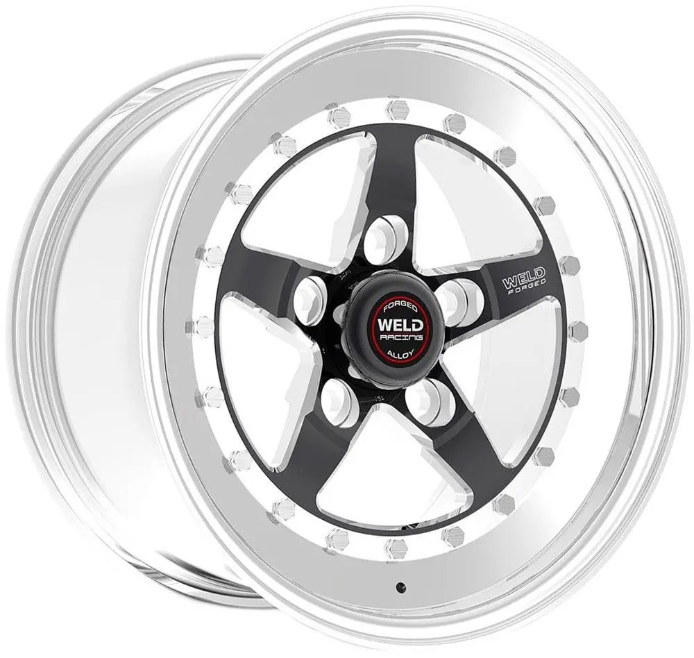 Weldstar Rt Series 15X4-Inch Polished Wheel With Matte Black Center 1