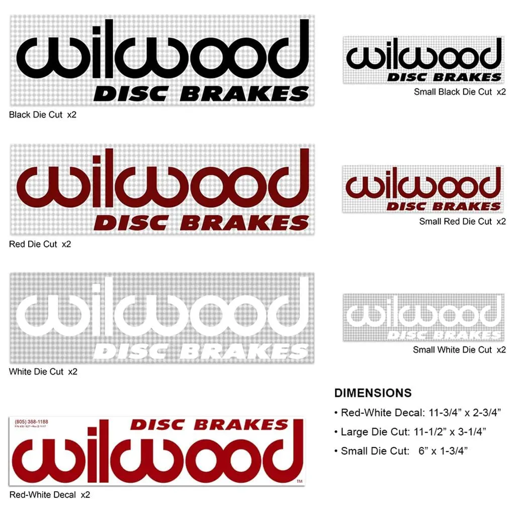 Wilwood 400-16495 Brake System Decals & Branding Stickers 1
